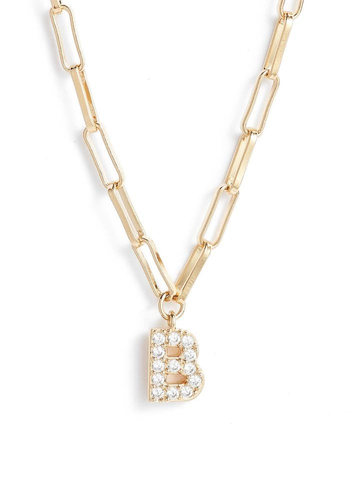 Pavé Initial Pendant Necklace | Nordstrom