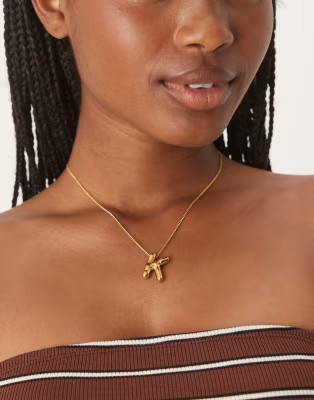 Lost Souls K letter necklace in 18kt gold plated stainless steel | ASOS | ASOS (Global)