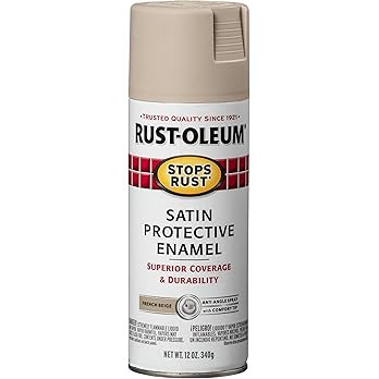Rust-Oleum 276271 Stops Rust Spray Paint, 12 oz, Satin French Beige | Amazon (US)