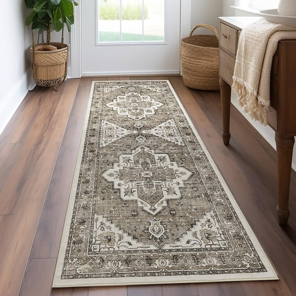 jinchan Bobo Runner Rug 2x5 Low Pile Tribal Kitchen Runner Rug Washable Rug Stain Resistant Non S... | Amazon (US)