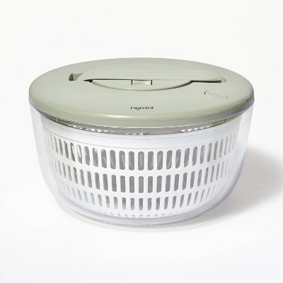 5qt Salad Spinner Clear - Figmint™: Large Strainer, ABS Material, Hand Wash, 3-Piece Set, 10.75" Width & Depth | Target