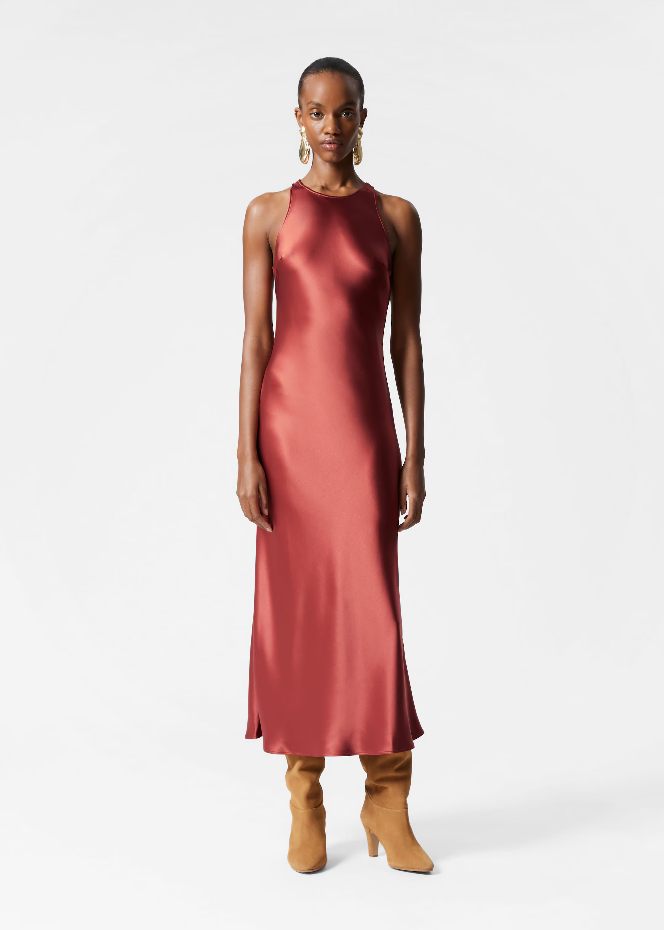 Sleeveless Satin Midi Dress | & Other Stories UK