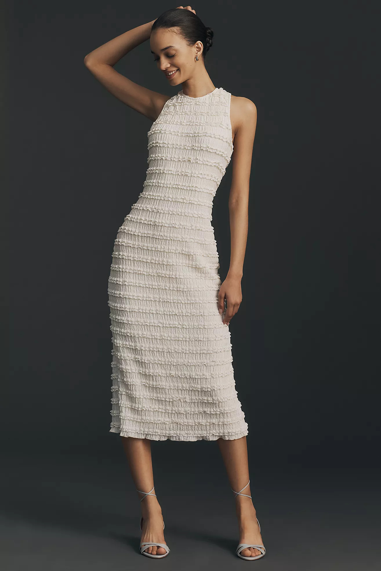 Walter Baker Livia Sleeveless Textured Midi Dress | Anthropologie (US)