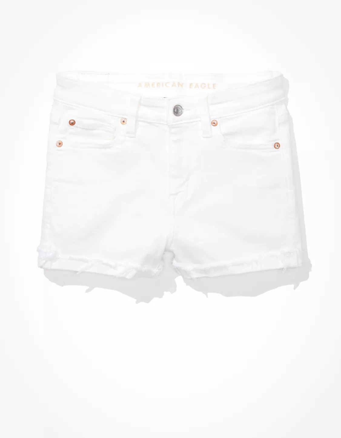 AE Ne(x)t Level High V-Rise Denim Short Short | American Eagle Outfitters (US & CA)