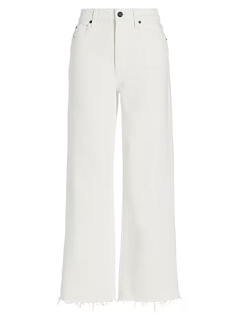 Grace High-Rise Stretch Wide-Leg Crop Jeans | Saks Fifth Avenue