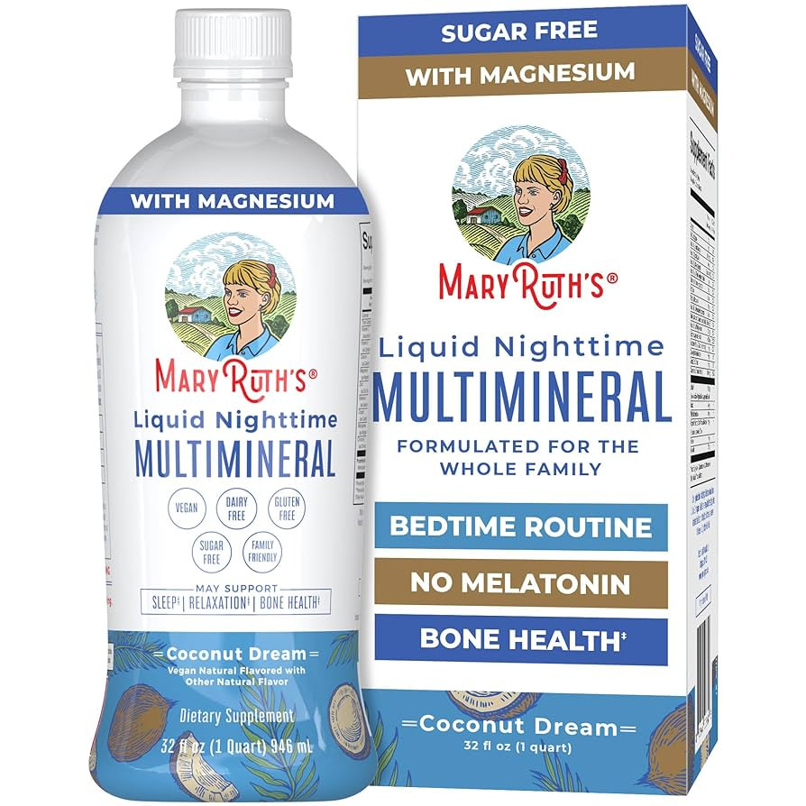 MaryRuth Organics Liquid Nighttime Multimineral | No Melatonin | Bedtime Routine | Magnesium Citr... | Amazon (US)