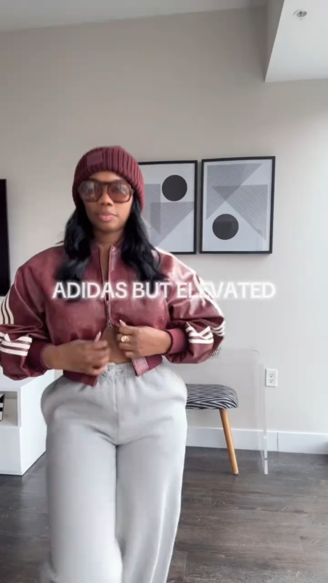 
Adidas faux leather jacket styled with a classic beanie and sweats. 
Wearing a size XS in the jacket.

#ltkstyle #outfitinspo #styleinspo #everydaystyle

#LTKootd