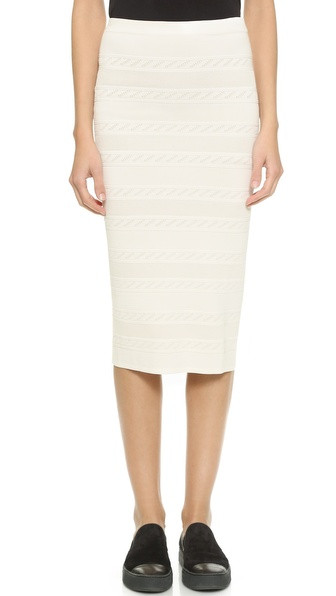 Rachel Pally Pointelle Knit Pencil Skirt - Ivory | Shopbop