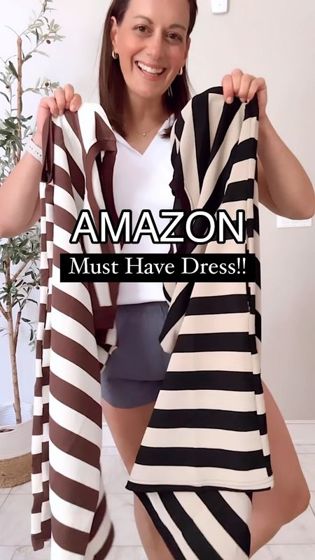 Amazon striped mini dress! Runs true to size and has a great thick, stretchy material. 

Amazon new arrival, Amazon unboxing



#LTKstyletip #LTKfindsunder50 #LTKover40