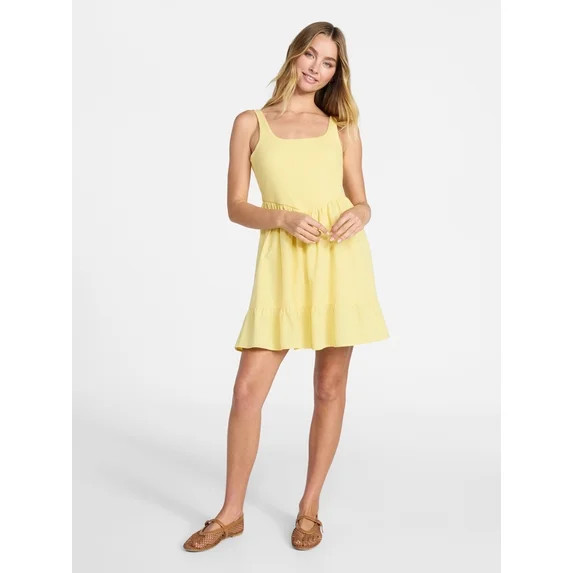 No Boundaries Mixed Media Mini Dress, Women's XXS-XXL | Walmart (US)