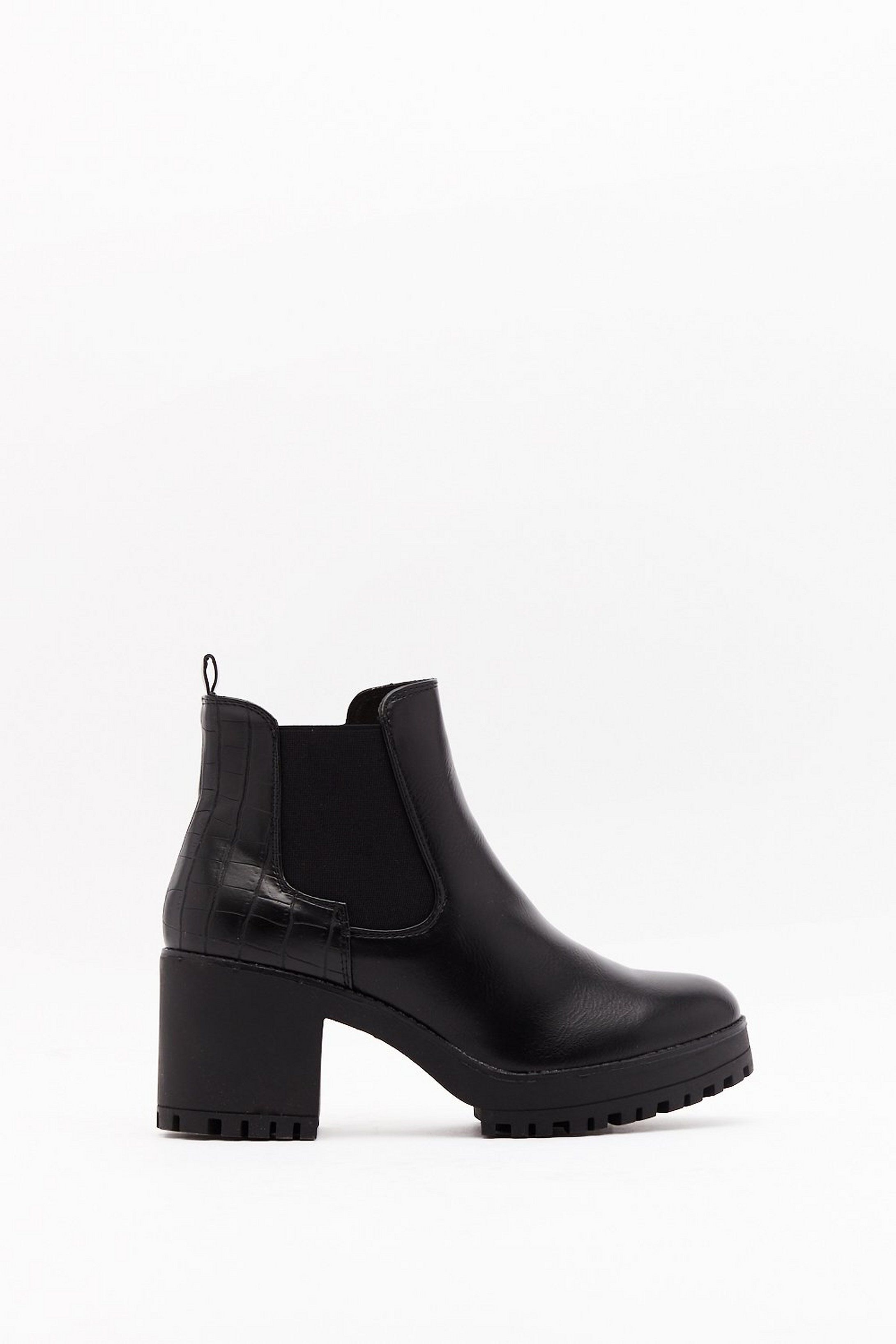 Race to the Croc Faux Leather Chelsea Boots | NastyGal (US & CA)