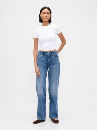 Mid Rise Rigid Relaxed Straight Jeans | Gap (US)