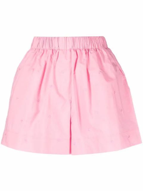 embroidered shift shorts | Farfetch (US)