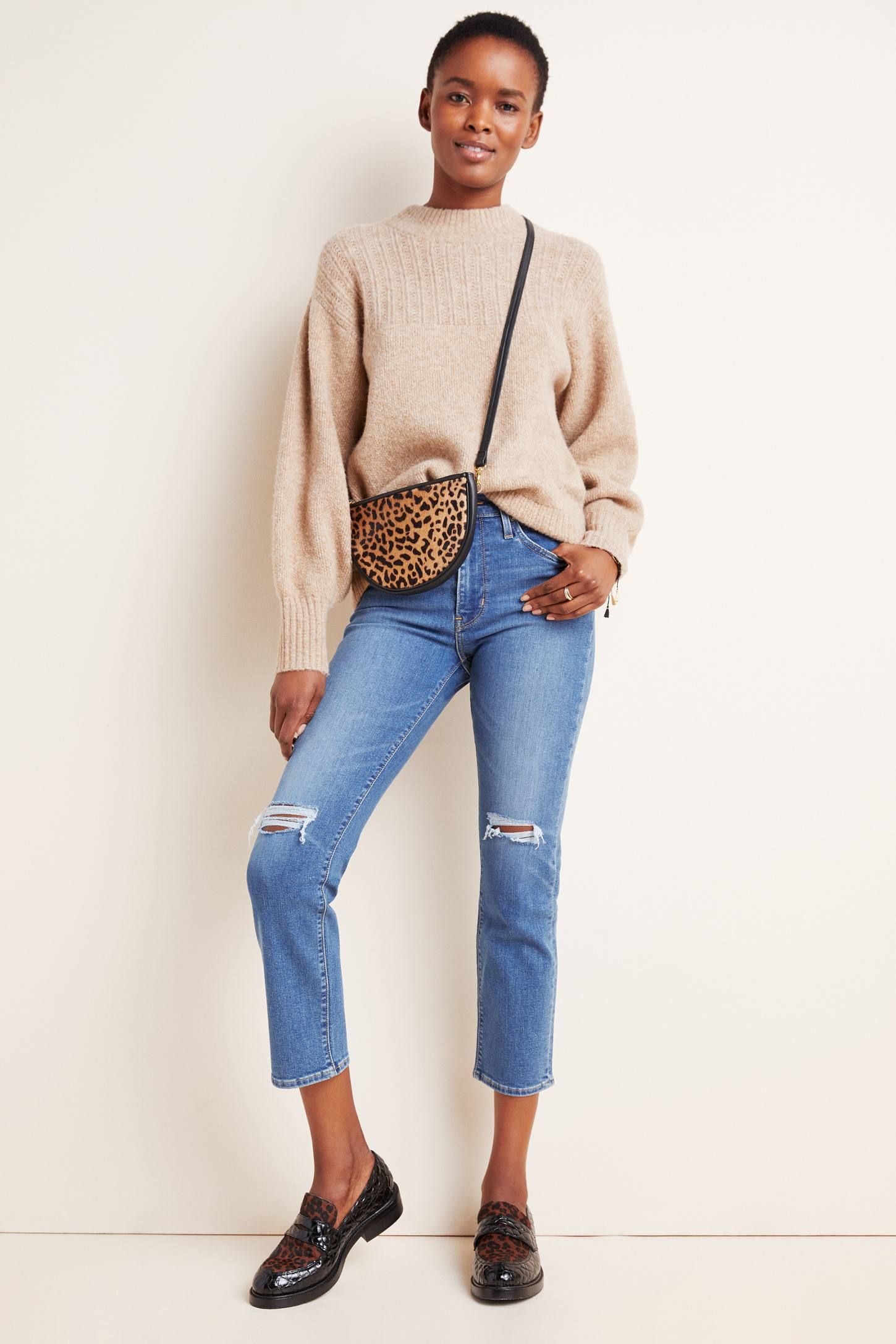 Levi's High-Rise Cropped Straight Jeans | Anthropologie (US)