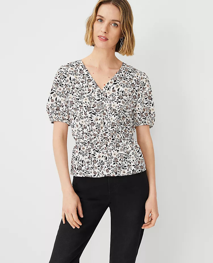 Floral Wrap Top | Ann Taylor (US)