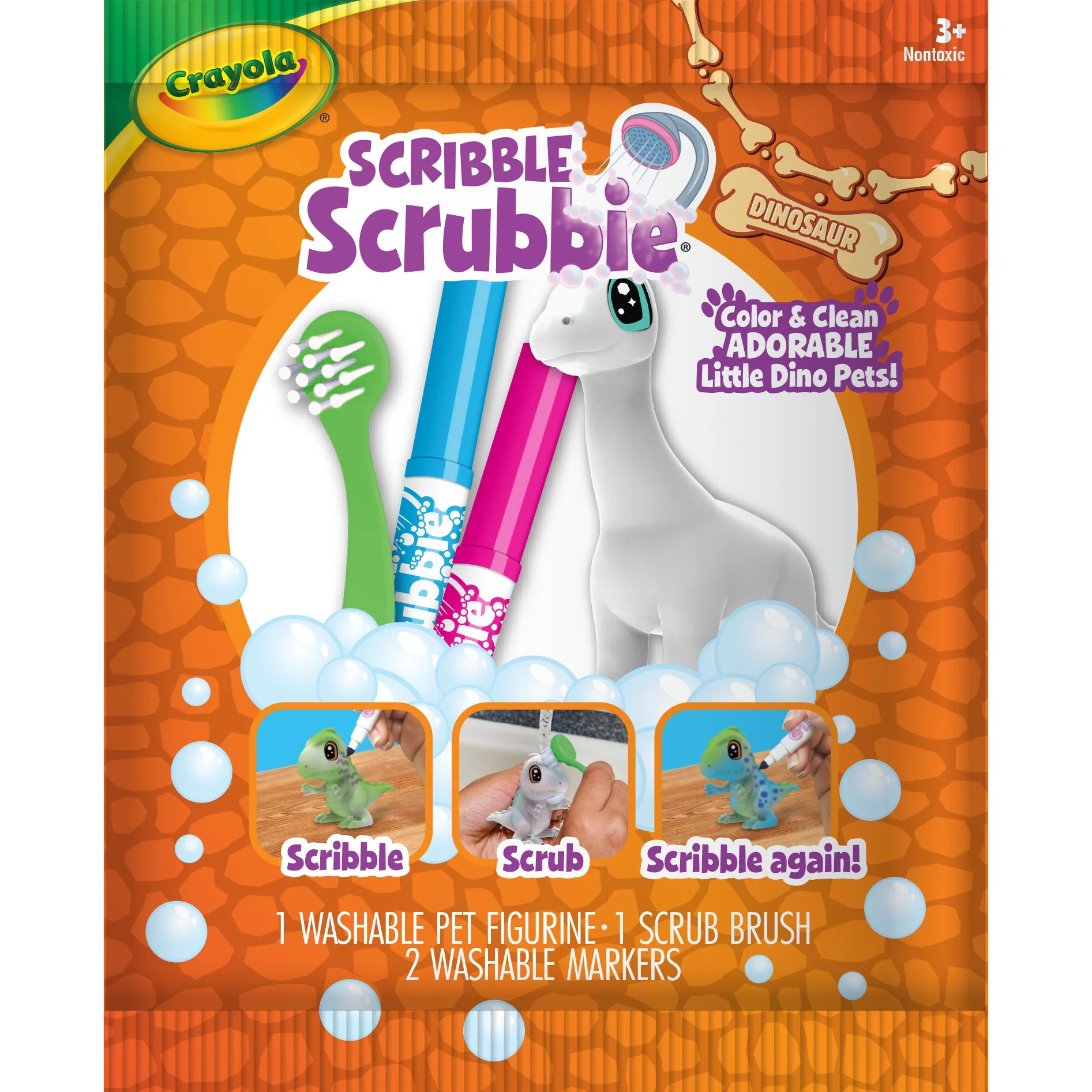 Crayola Scribble Scrubbie Dino Pets, 1 Ct, Easter Basket Essentials, Dinosaur Animal Toys with Ma... | Walmart (US)