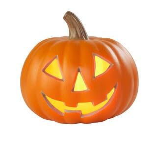 Home Accents Holiday 9 in. Plug-In LED Happy Jack-O-Lantern 23GM52073 - The Home Depot | The Home Depot