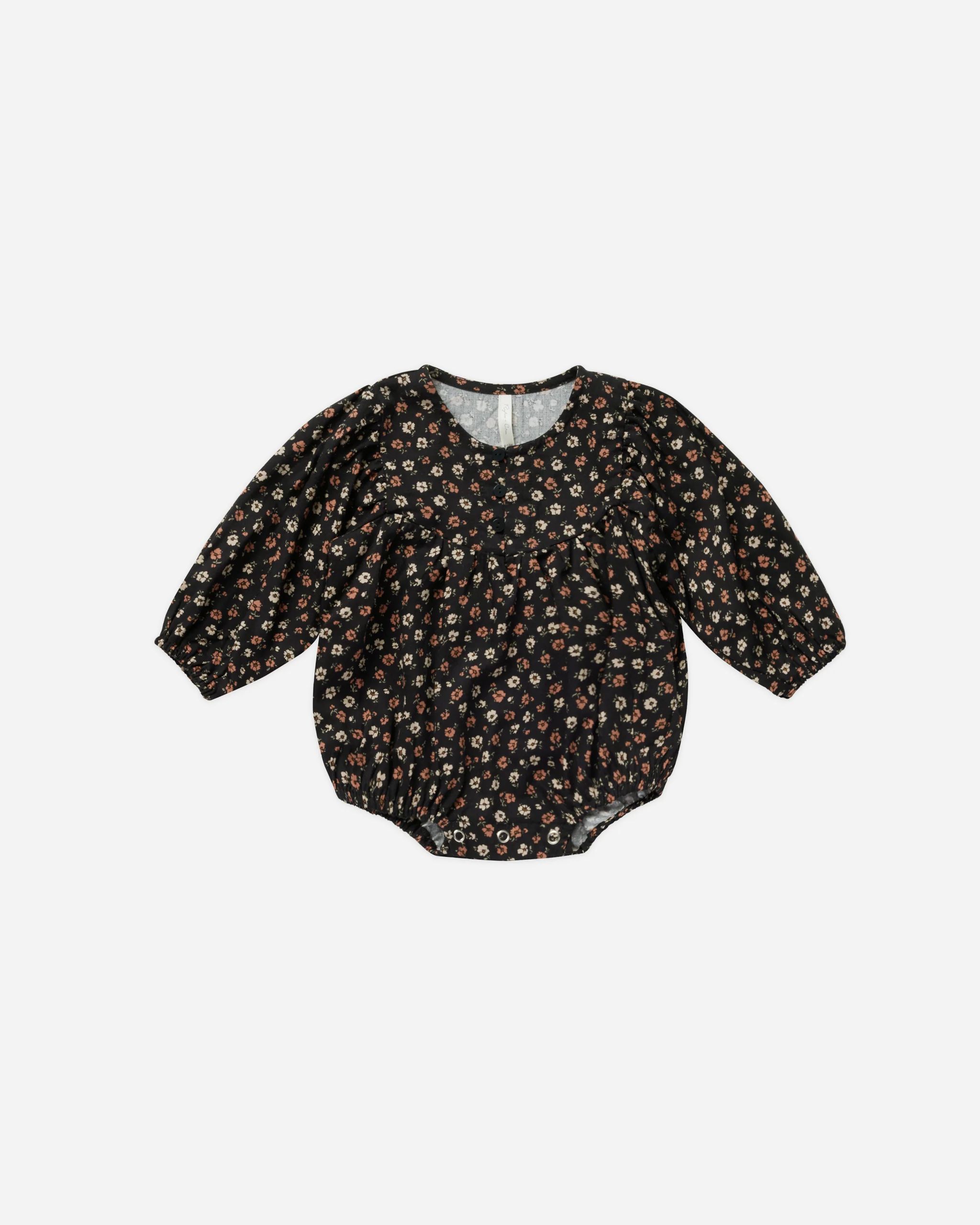 Gwen Romper || Dark Floral | Rylee + Cru