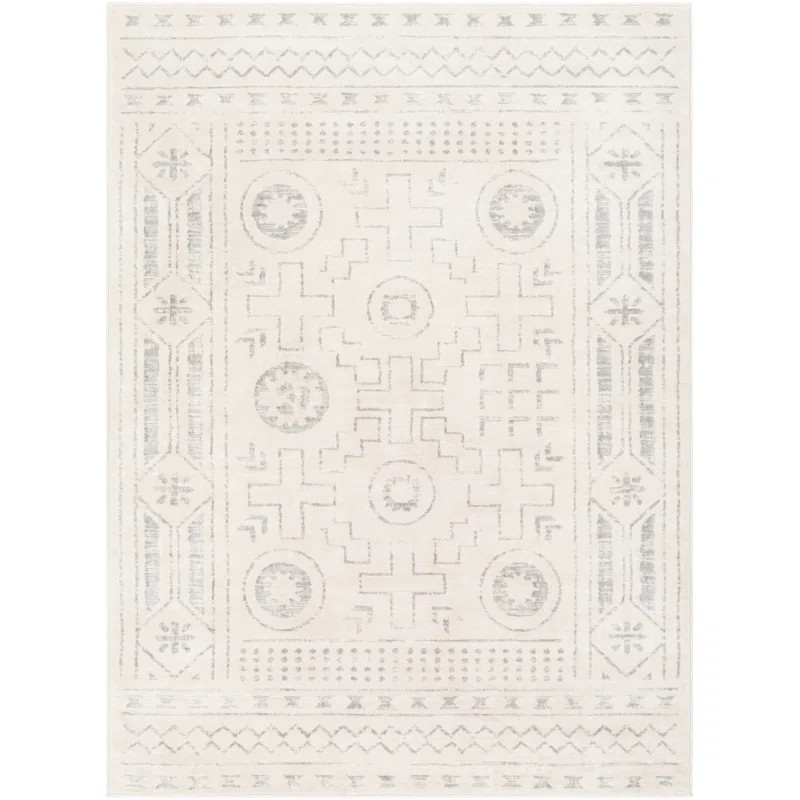 Warlick Distressed Global Light Gray/Ivory Area Rug | Wayfair North America