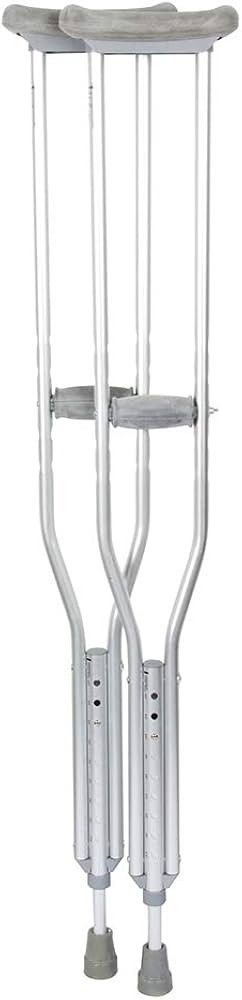 BodyMed Aluminum Crutches for Adults and Children – Pair of Lightweight, Height Adjustable Crut... | Amazon (US)