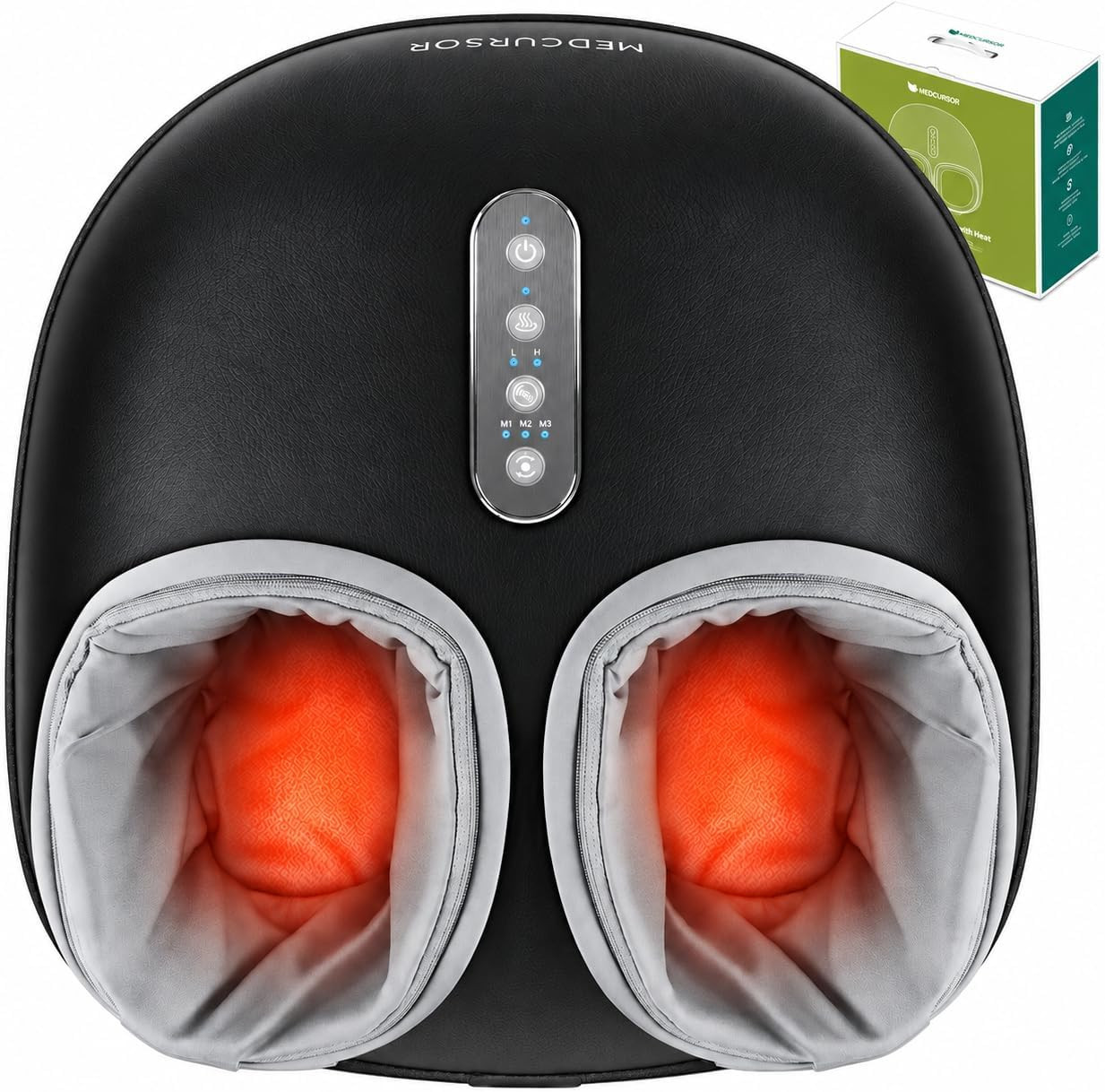 Medcursor Foot Massager with Heat, Shiatsu Deep Kneading, Size up to US 13 | Amazon (US)