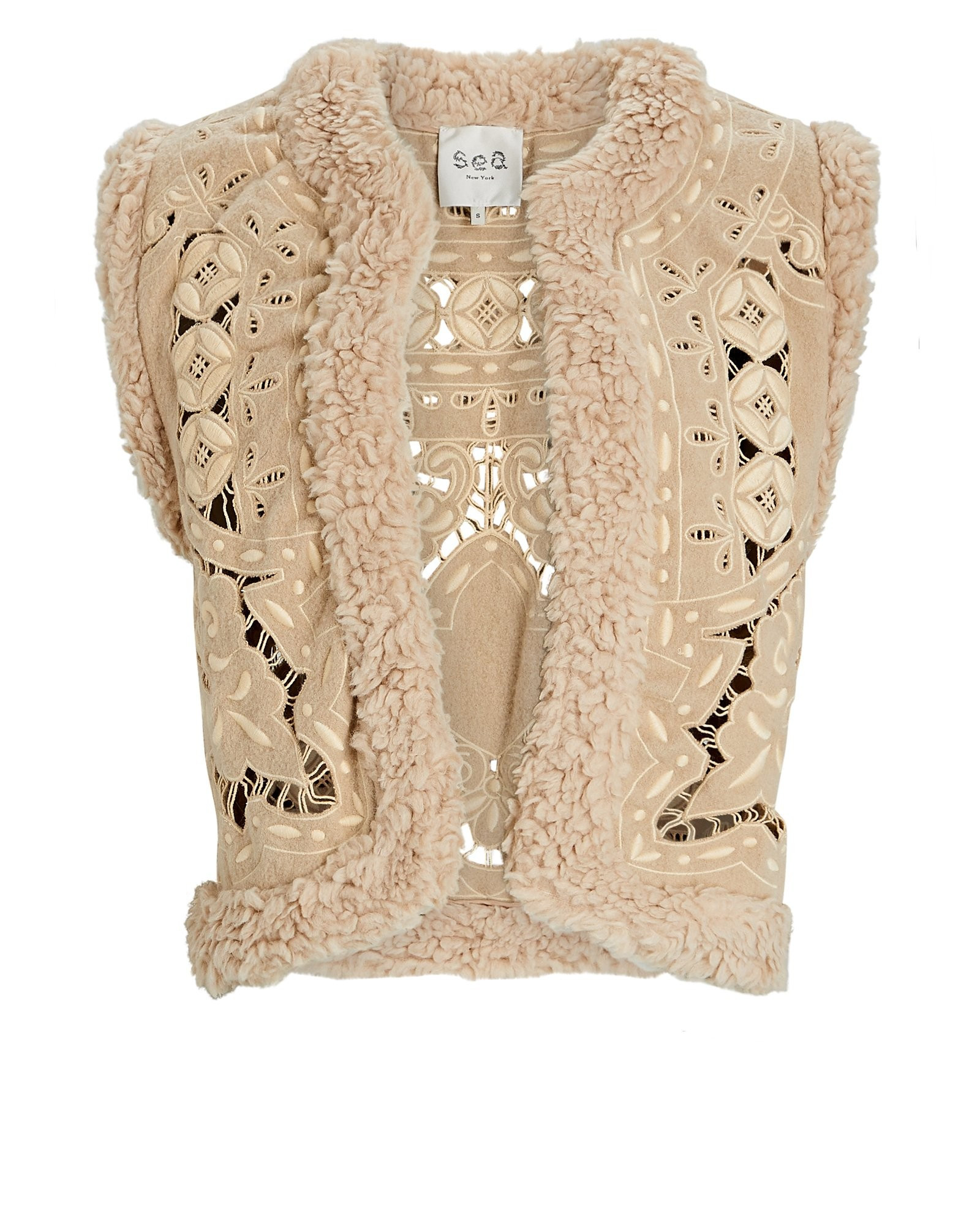 Anita Eyelet Wool-Blend Vest | INTERMIX