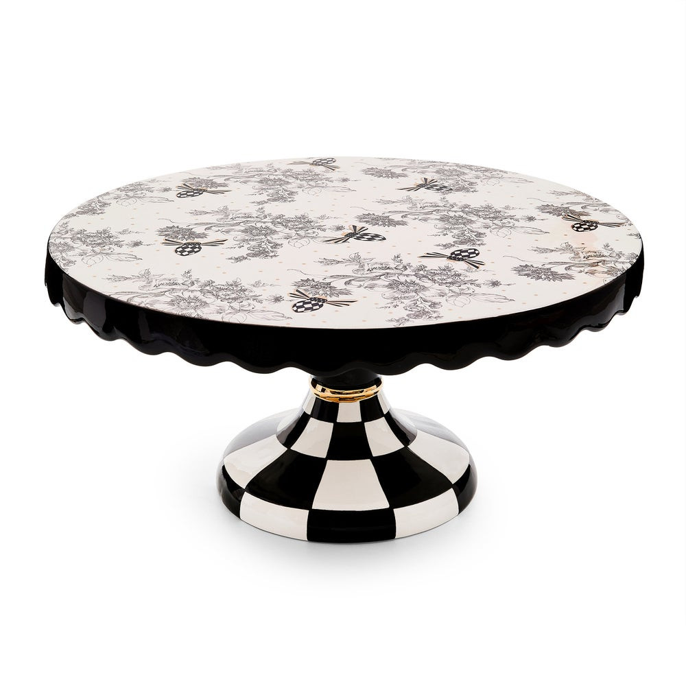Bee Toile Large Pedestal Platter | MacKenzie-Childs