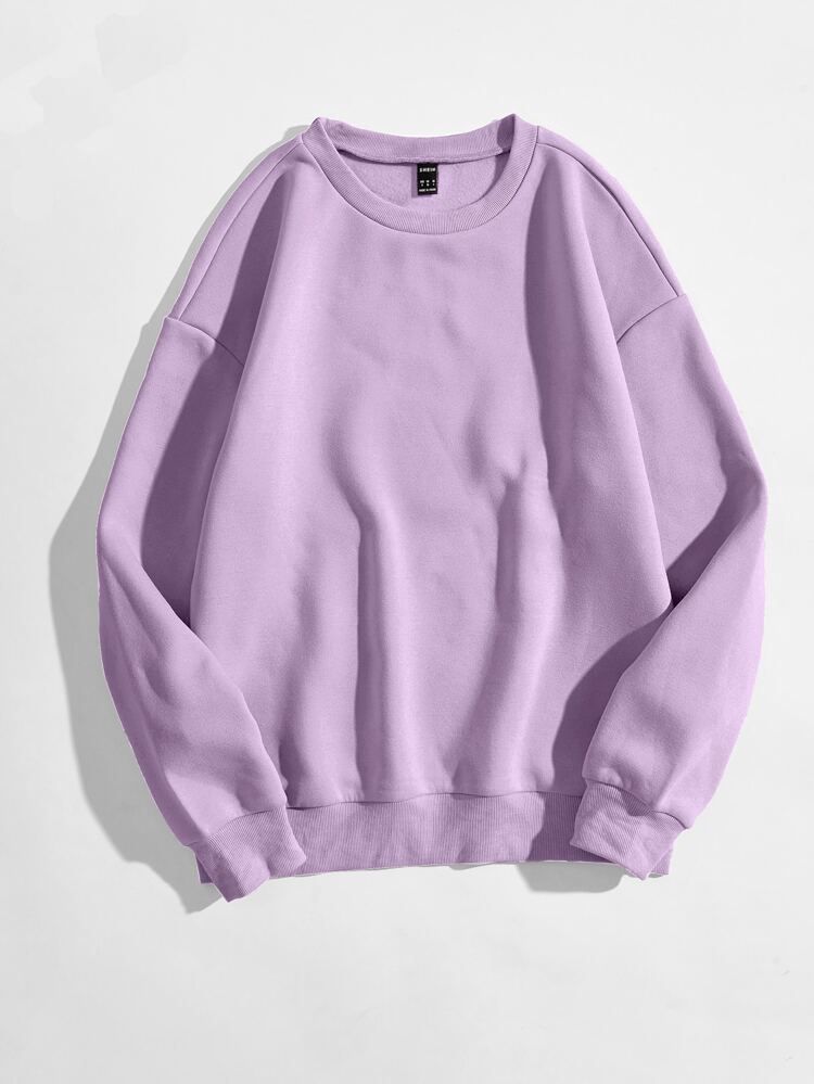 Plus Solid Drop Shoulder Sweatshirt | SHEIN