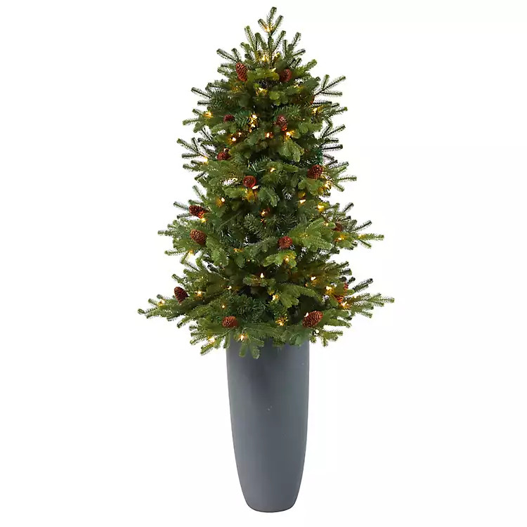 5 ft. Pre-Lit Yukon Mountain Fir Christmas Tree | Kirkland's Home