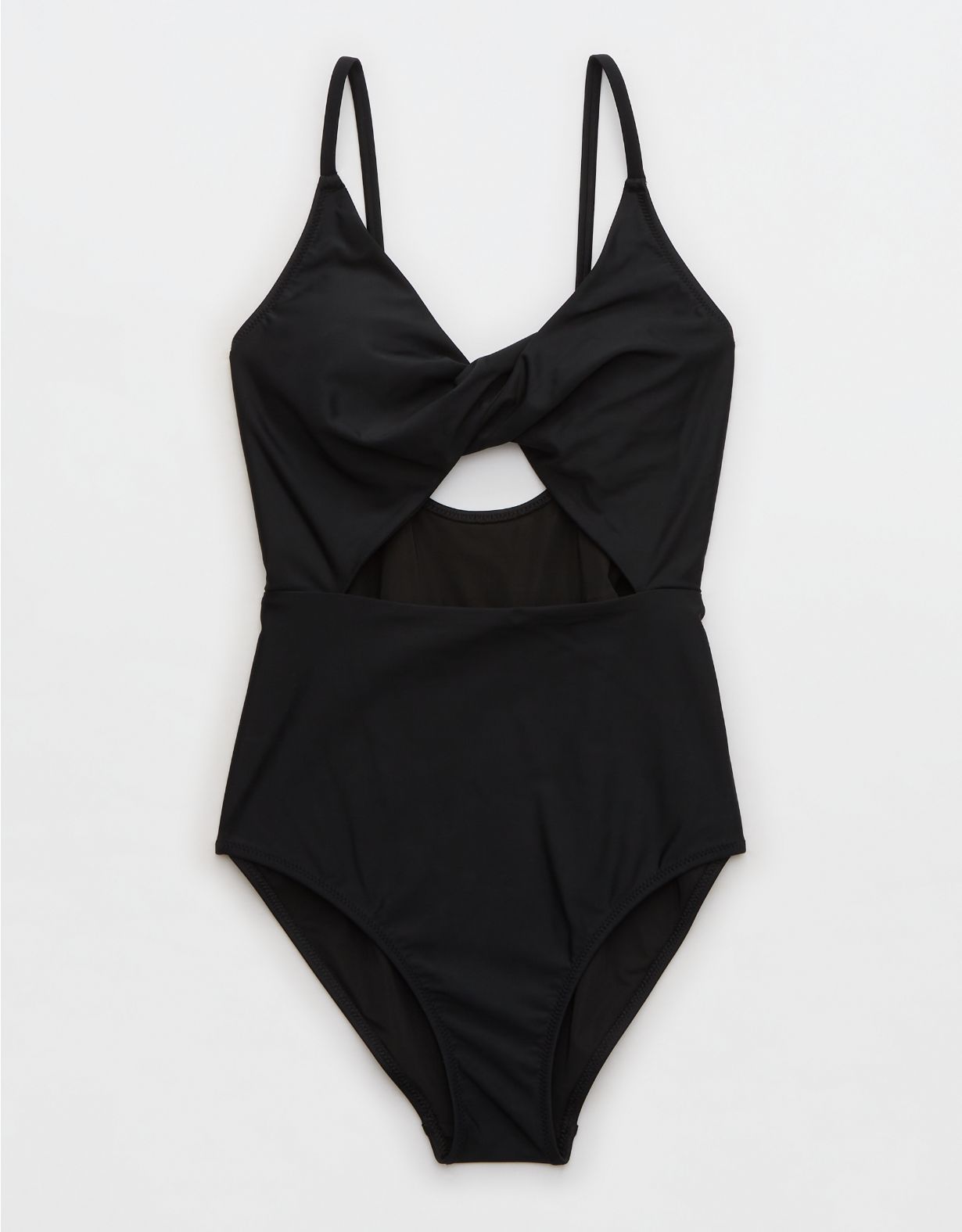 Aerie Twist Cut Out One Piece Swimsuit | American Eagle Outfitters (US & CA)