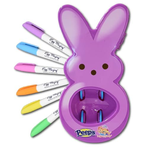 The Eggmazing Egg Decorator - Peeps Bunny - Arts and Craft Set Includes 6 Colorful Quick Drying, Non-Toxic Markers - Purple | Amazon (US)