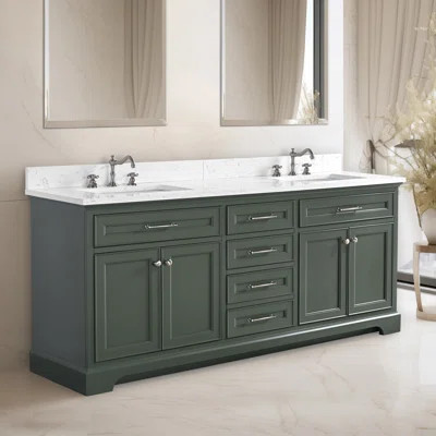 Aanayah 72" Double Bathroom Vanity Set | Wayfair North America