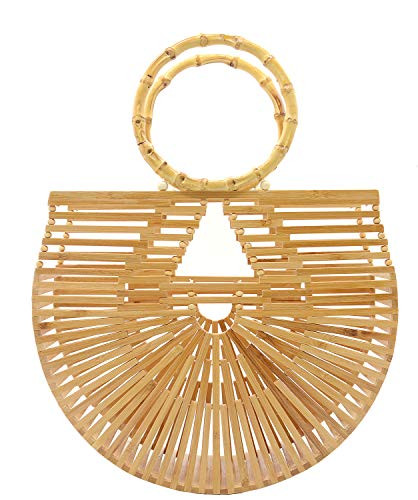 Amazon.com: Miuco Womens Bamboo Handbags Handmade Purses Tote Bag Small : Clothing, Shoes & Jewel... | Amazon (US)
