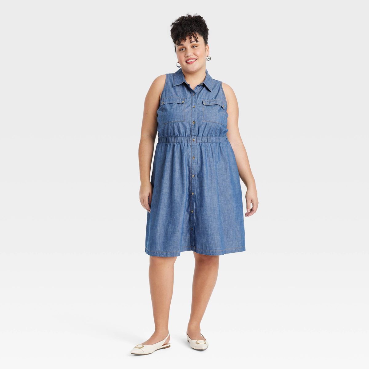 Women's Denim Mini Shirtdress - Ava & Viv™ | Target