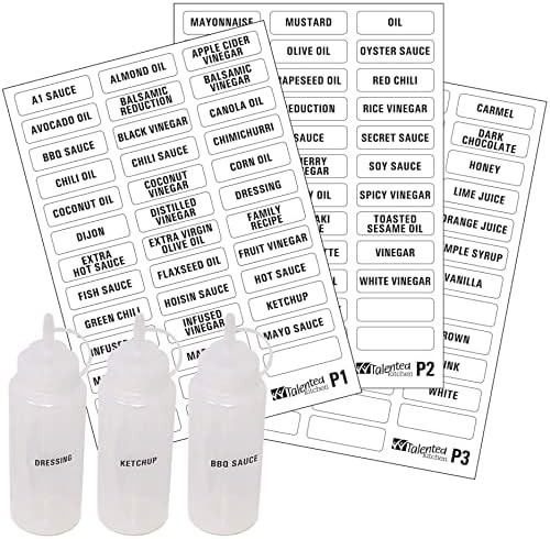 Talented Kitchen 114 Condiments and Sauces Label System 114 Names of Condiments, Oils, Vinegars, ... | Amazon (US)