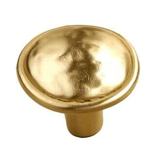 Laurey Merlot 1-3/8 in. Satin Brass Cabinet Knob | The Home Depot