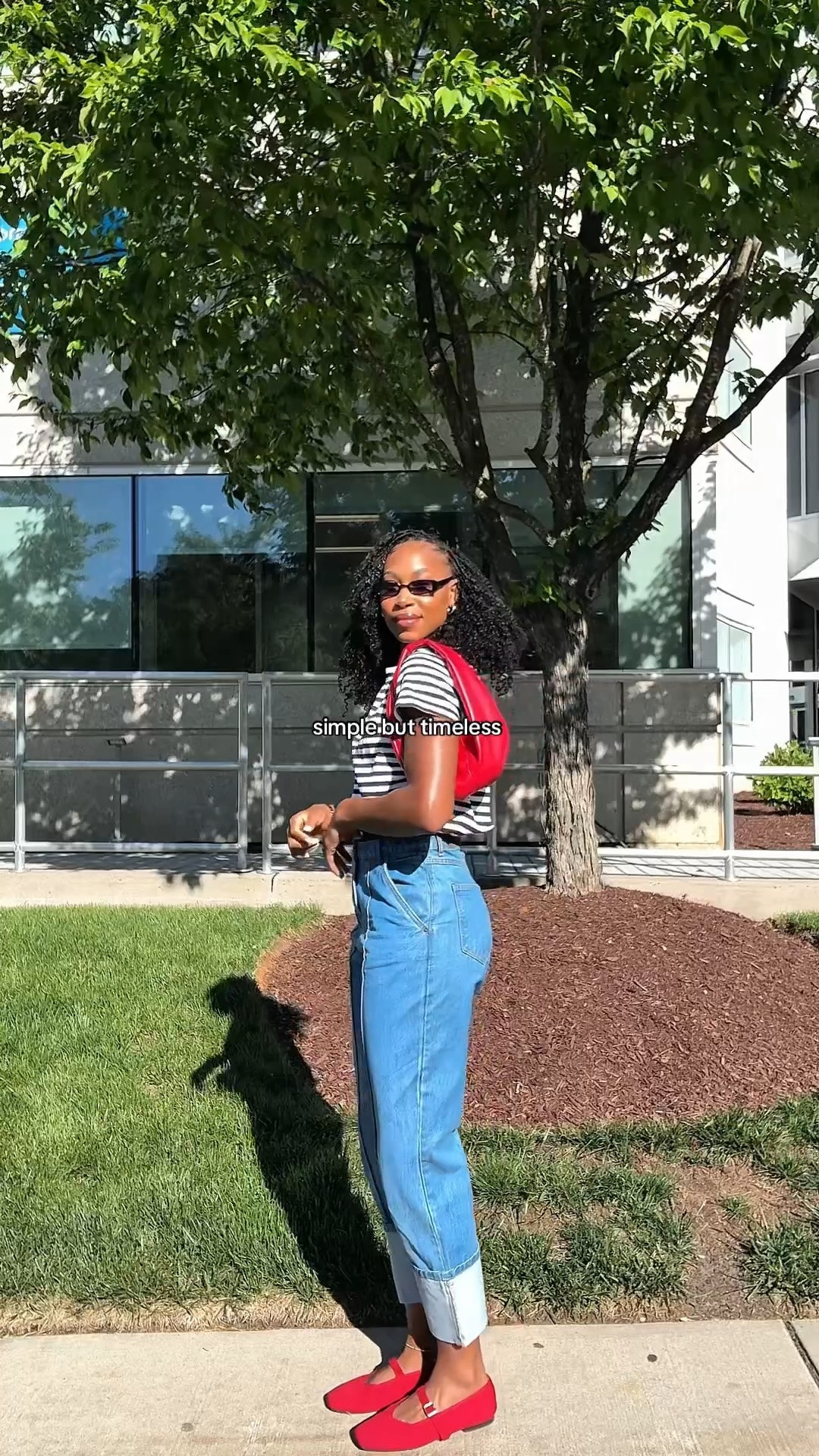 simple but timeless 🤍
The kind of outfit formula that always works: striped tee + denim + statement flats.

#LTKootd #LTKTall