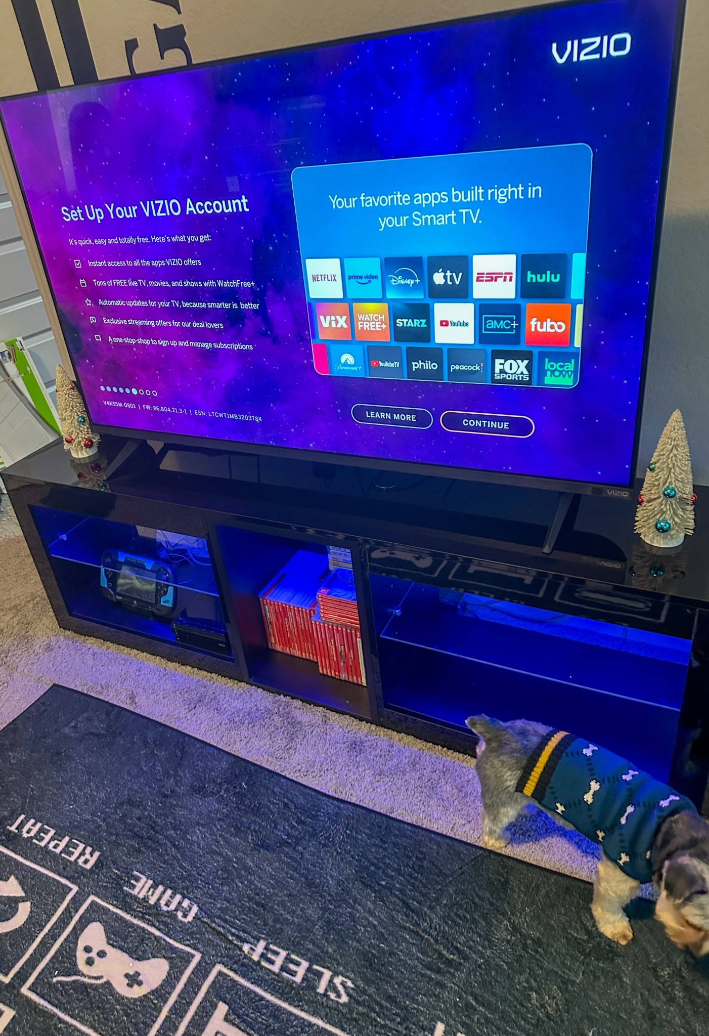 Upgraded our teenagers gaming area. #SmartTV #Tech #lights #gamingarea #gameroom #videogames 

#LTKHome