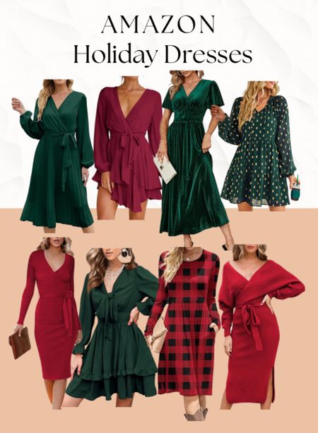 Holiday dresses from amazon. Amazon holiday dress. Velvet dress. Amazon dresses. 

#LTKHoliday #LTKunder50 #LTKSeasonal