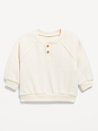 Cozy Long-Sleeve Henley Thermal-Knit Sweatshirt for Baby | Old Navy (US)