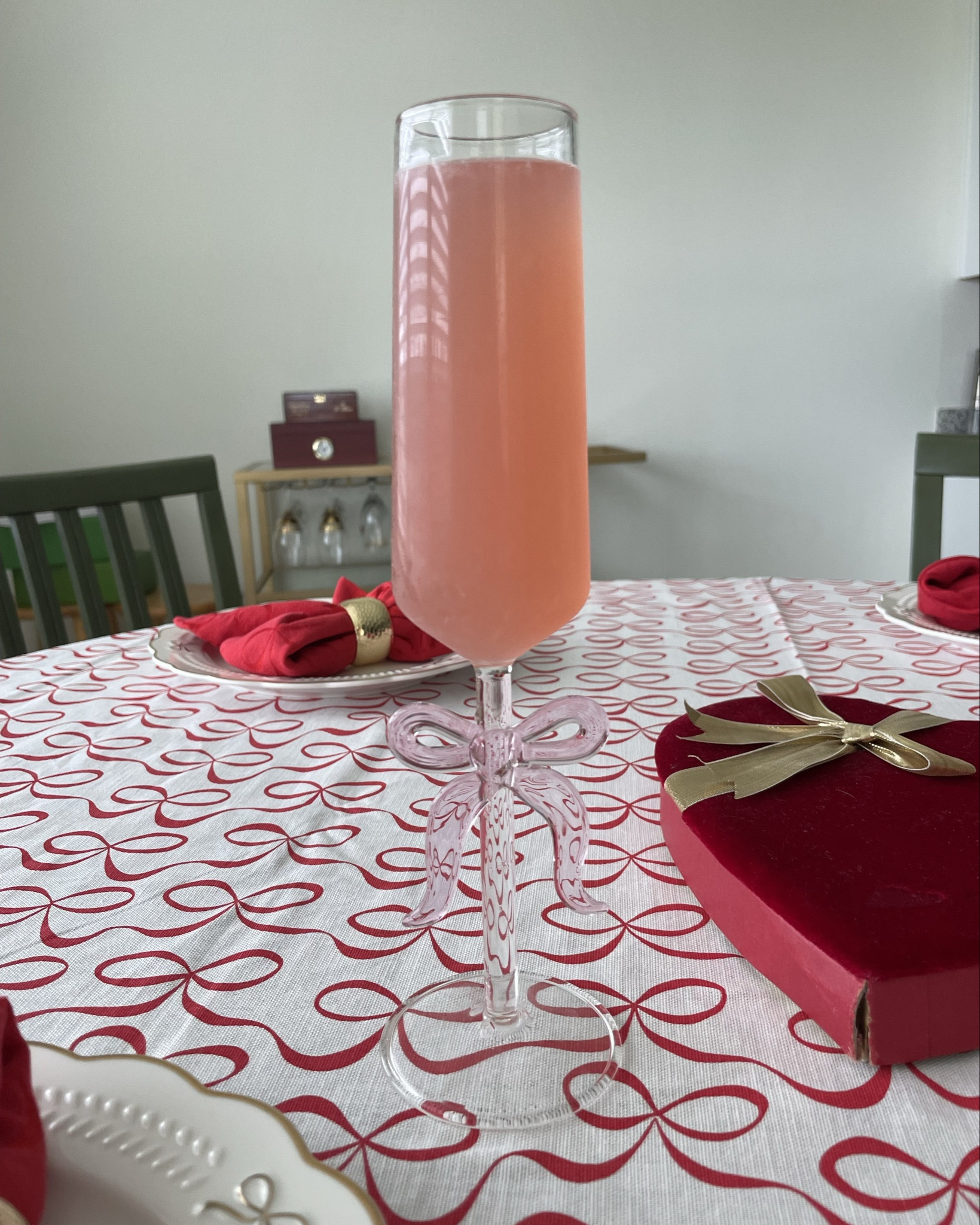 Pink figural bow champagne flute. Perfect for Valentine’s or Galentine’s day  

#LTKSeasonal #LTKMostLoved #LTKHome