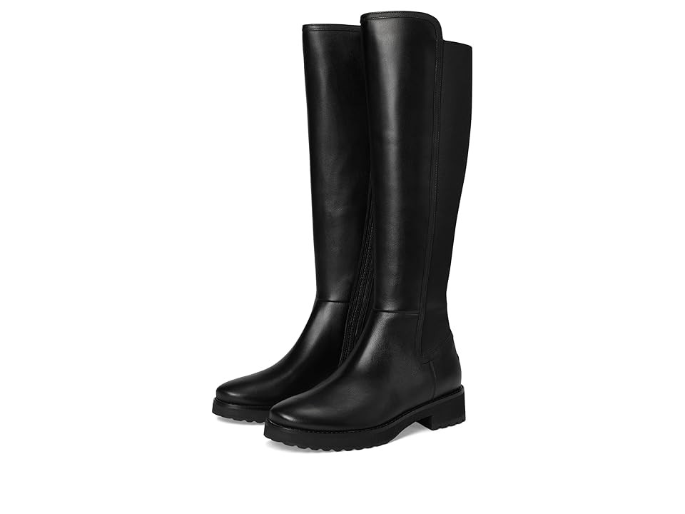 Cole Haan Lyndon Tall Waterproof Boot - Extended Calf Women's Boots Black Leather Waterproof : 11 B - Medium | Zappos