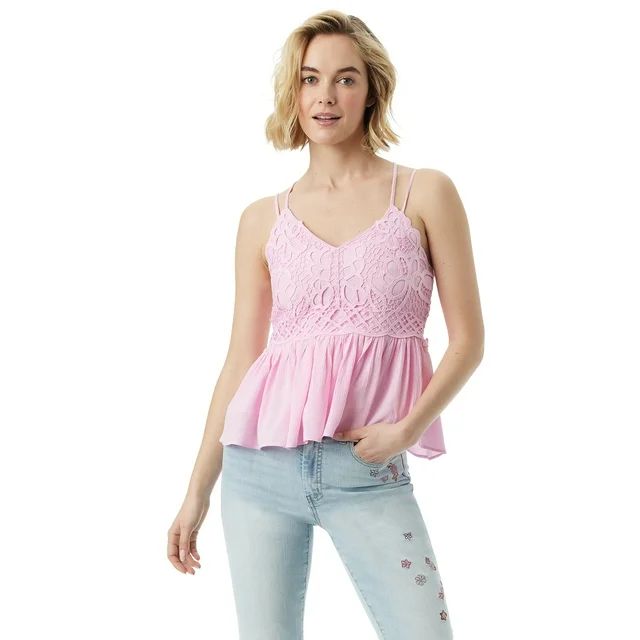 Jessica Simpson Women's Luna Crochet Cami Top | Walmart (US)