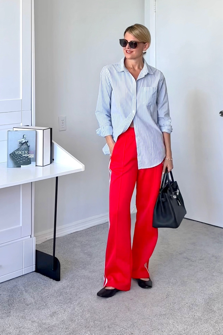 Add a dress shirt and flats to your track pants for an effortless look.

#LTKstyletip #LTKfindsunder100 #LTKSeasonal