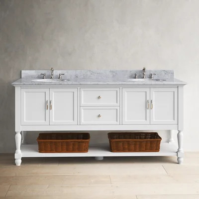 Hampton 72" Double Bathroom Vanity Set | Wayfair North America