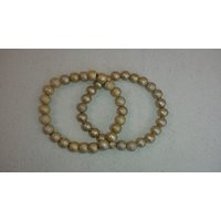 Gold Bead Bracelets-2 Sparkling 1990's Vintage Round Bead Bracelets That Glitter-stretchy & Adjustable-Perfect For Wedding, Prom, Dress Up | Etsy (US)