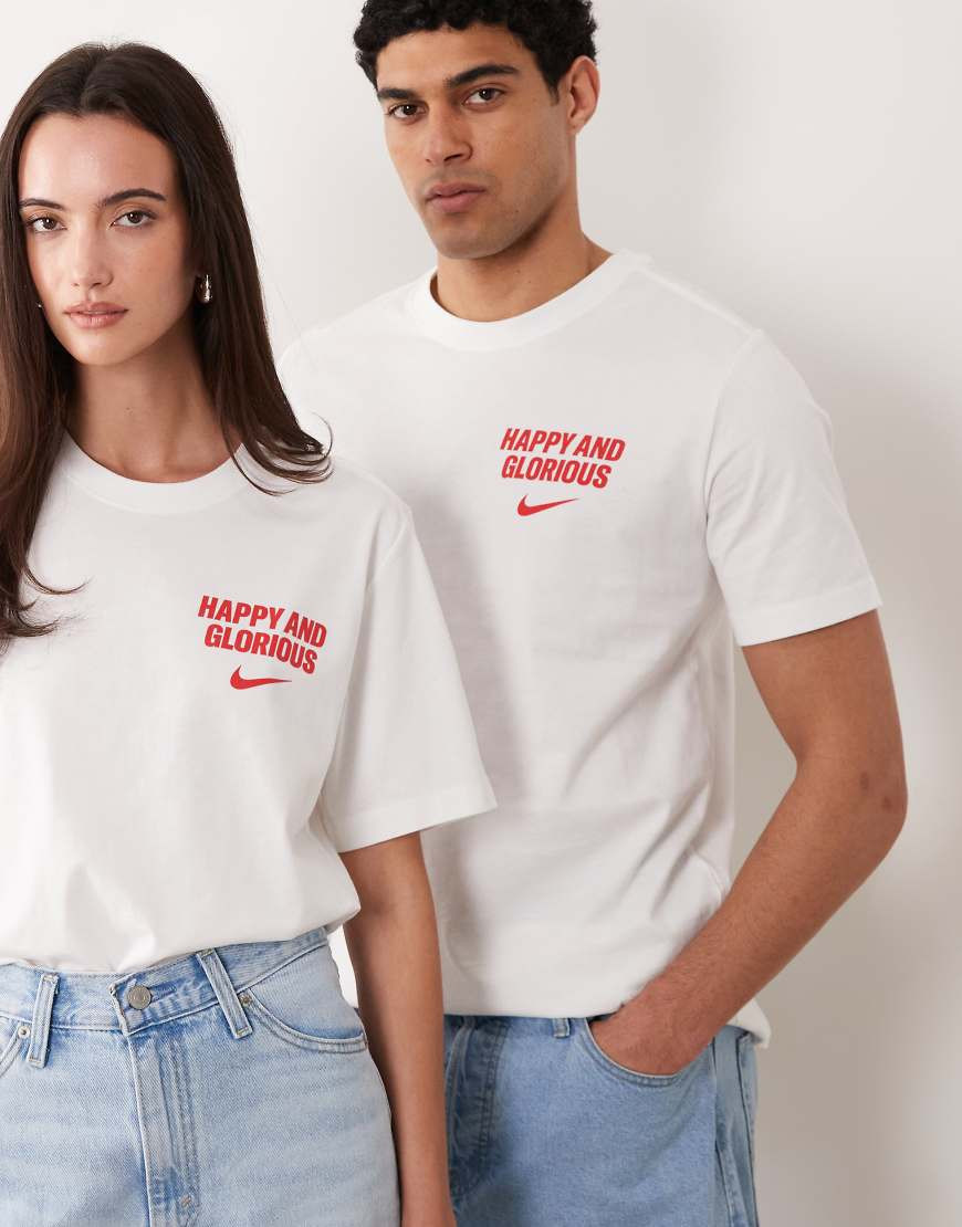 Nike England World Cup 26 Happy Glorious logo t-shirt in white | ASOS (Global)