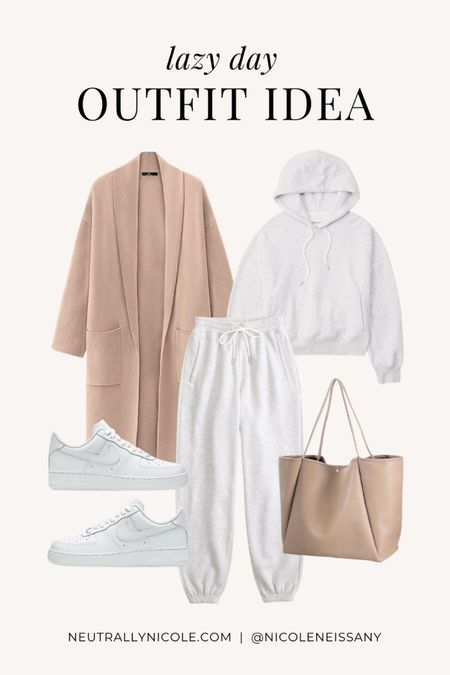 Lazy day outfit

// cozy outfit, rainy day outfit, casual outfit, athleisure outfit, errands outfit, school outfit, coffee shop outfit, brunch outfit, travel outfit, airport outfit, casual winter outfit, winter to spring outfit, spring transition outfit, spring transitional outfit, casual spring outfit, sweatshirt, hoodie, sweatpants, joggers, cardigan, coatigan, coat cardigan, cardigan coat, leather bag, leather tote, Amazon fashion, Amazon coat cardigan, Amazon coatigan, Amazon cardigan coat, aerie, Abercrombie, Air Force 1, white sneakers, casual sneakers, everyday sneakers, neutral outfit, neutral fashion, neutral style, Nicole Neissany, Neutrally Nicole, neutrallynicole.com (2.18)

#LTKfindsunder50 #LTKSeasonal #LTKitbag #LTKsalealert #LTKstyletip #LTKtravel #LTKfindsunder100 #LTKU #LTKshoecrush