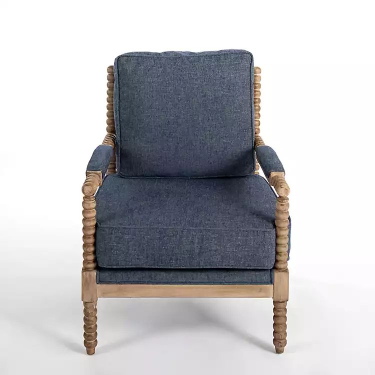 Blue Spencer Spindle Armchair | Kirkland's Home