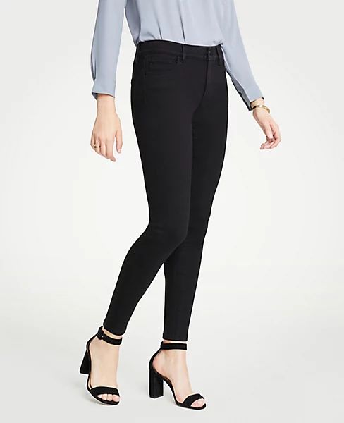 Curvy Performance Stretch Skinny Jeans In Black | Ann Taylor (US)